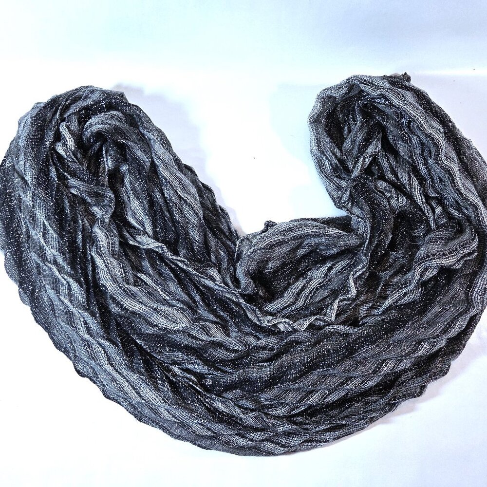 MixIt Black & Gray Metallic Infinity Scarf